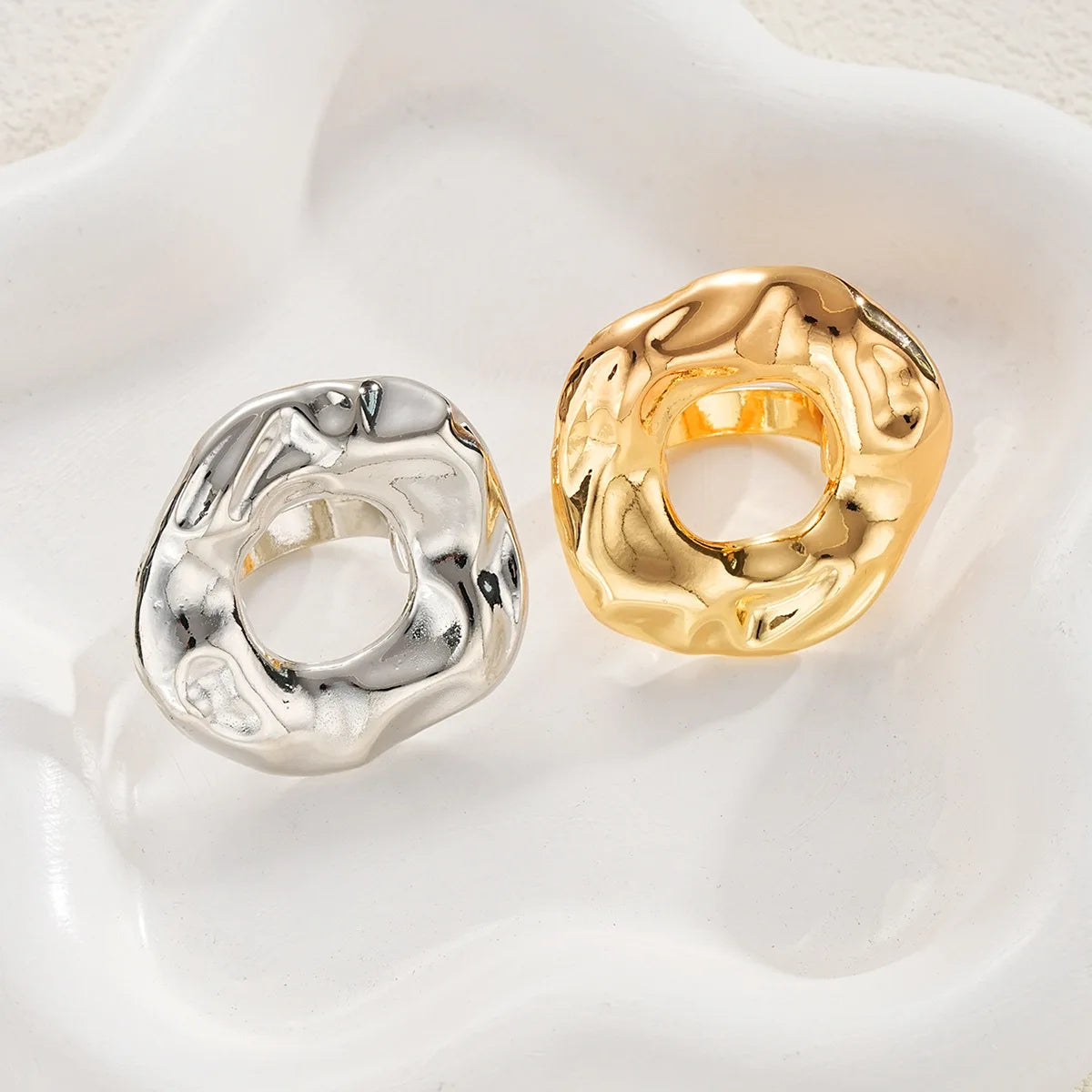 Bold Abstract Ring Duo