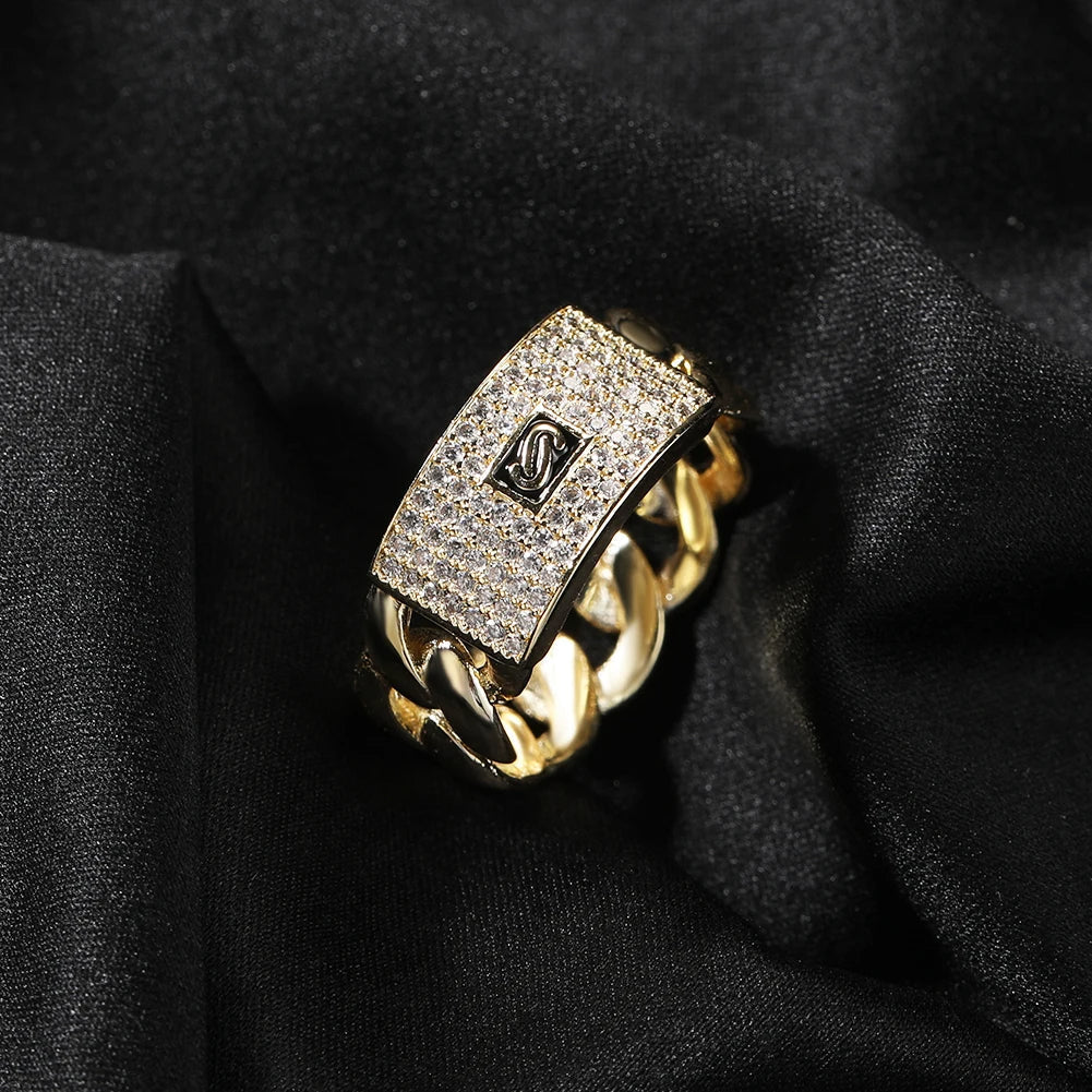 Pavé Cuban Link Ring
