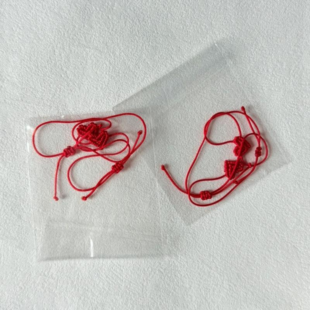Adjustable Woven Heart Bracelet Set