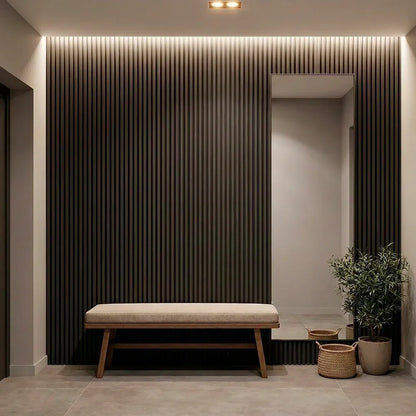 Dark flexible acoustic wall panels