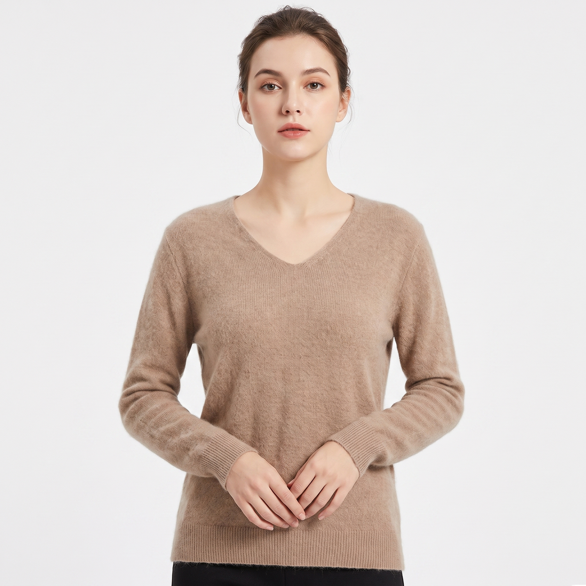 The Ottilie Fluffy V-Neck — fit
