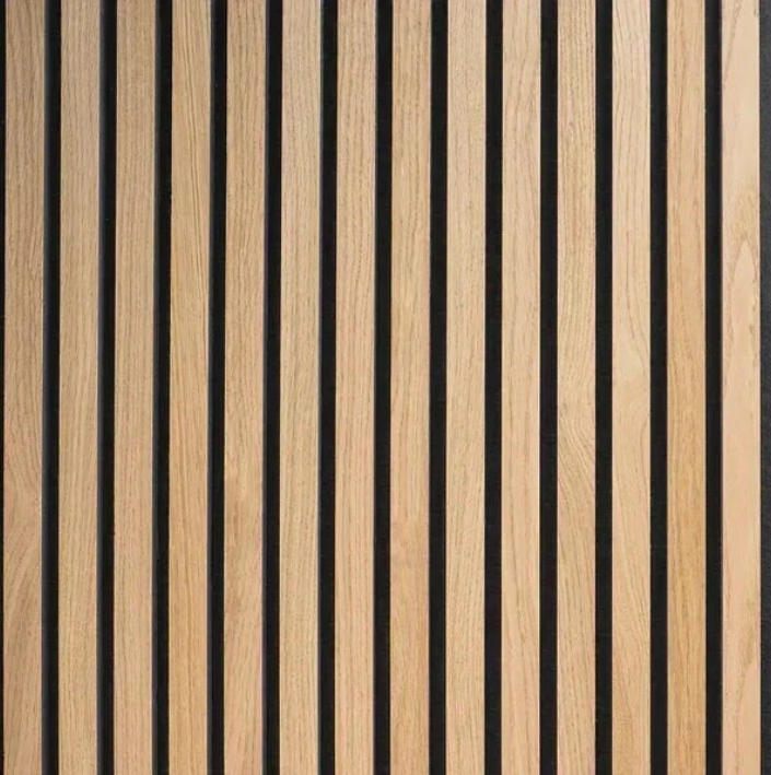 Oak acoustic slat panel