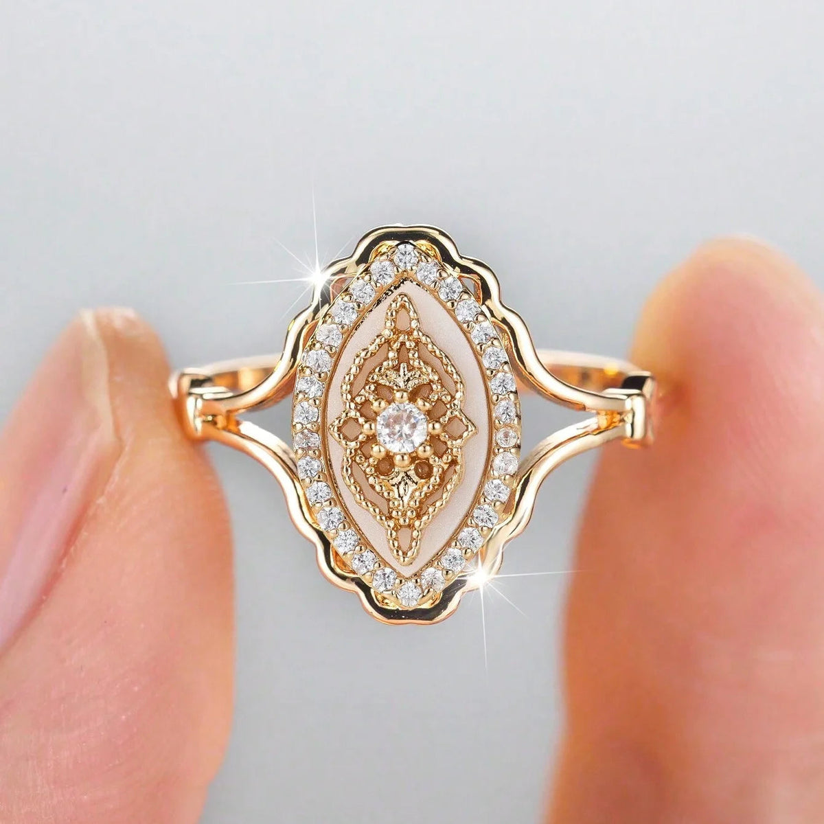 Oval Gemstone Ring