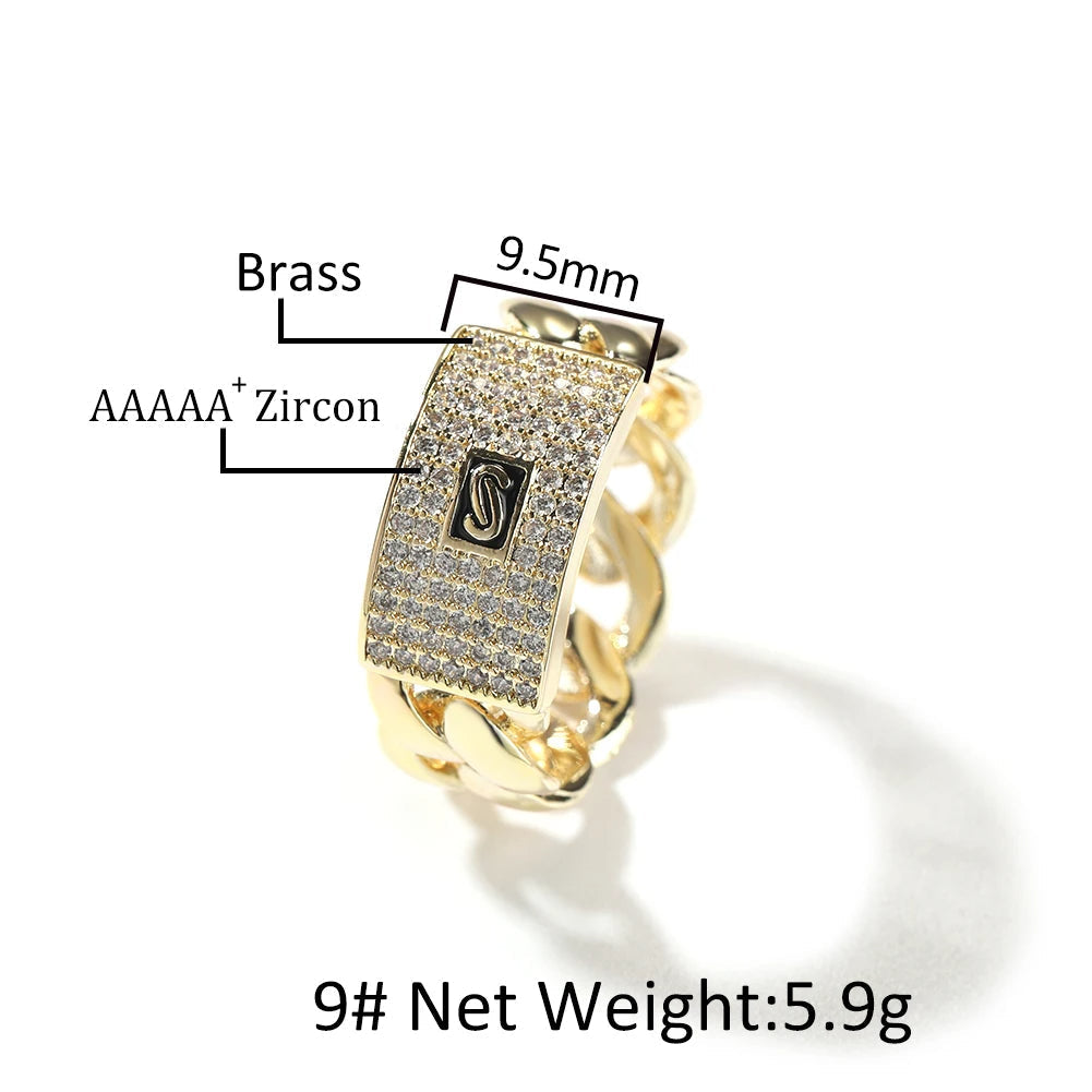 Pavé Cuban Link Ring