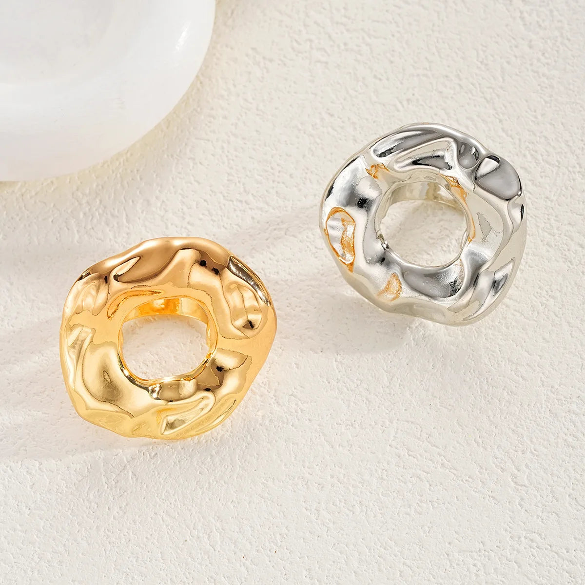 Bold Abstract Ring Duo