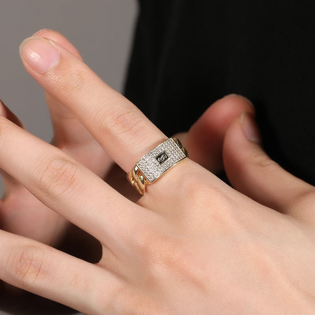 Pavé Cuban Link Ring