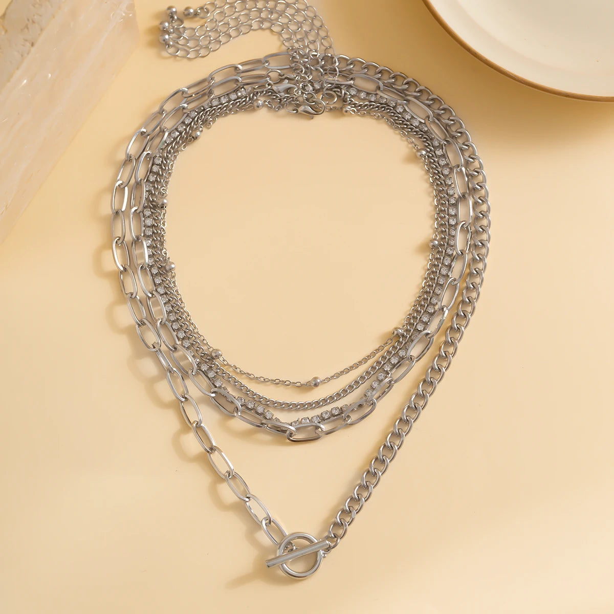 5 Piece Layered Chain Necklace Set