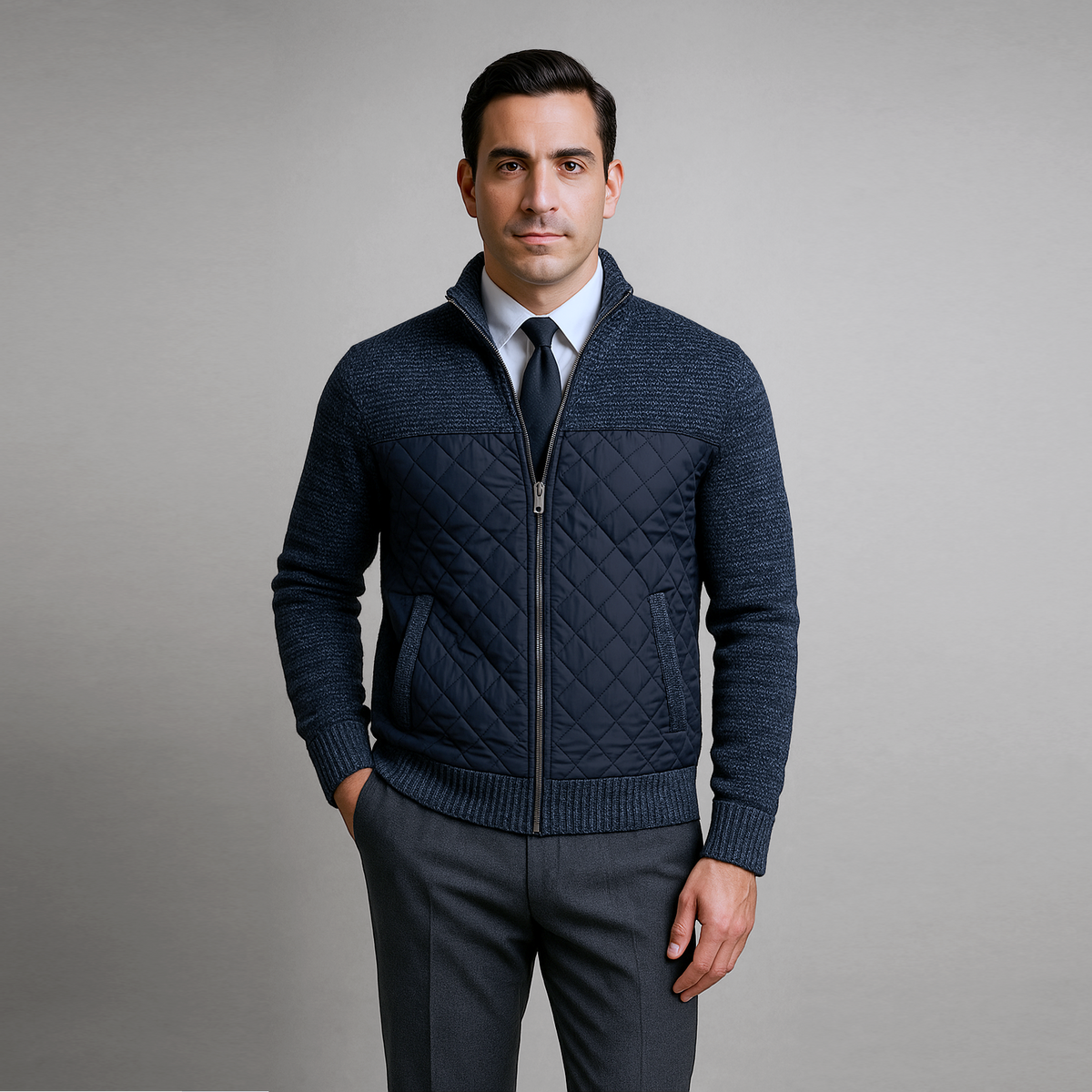 Harrison Knit Panel Jacket