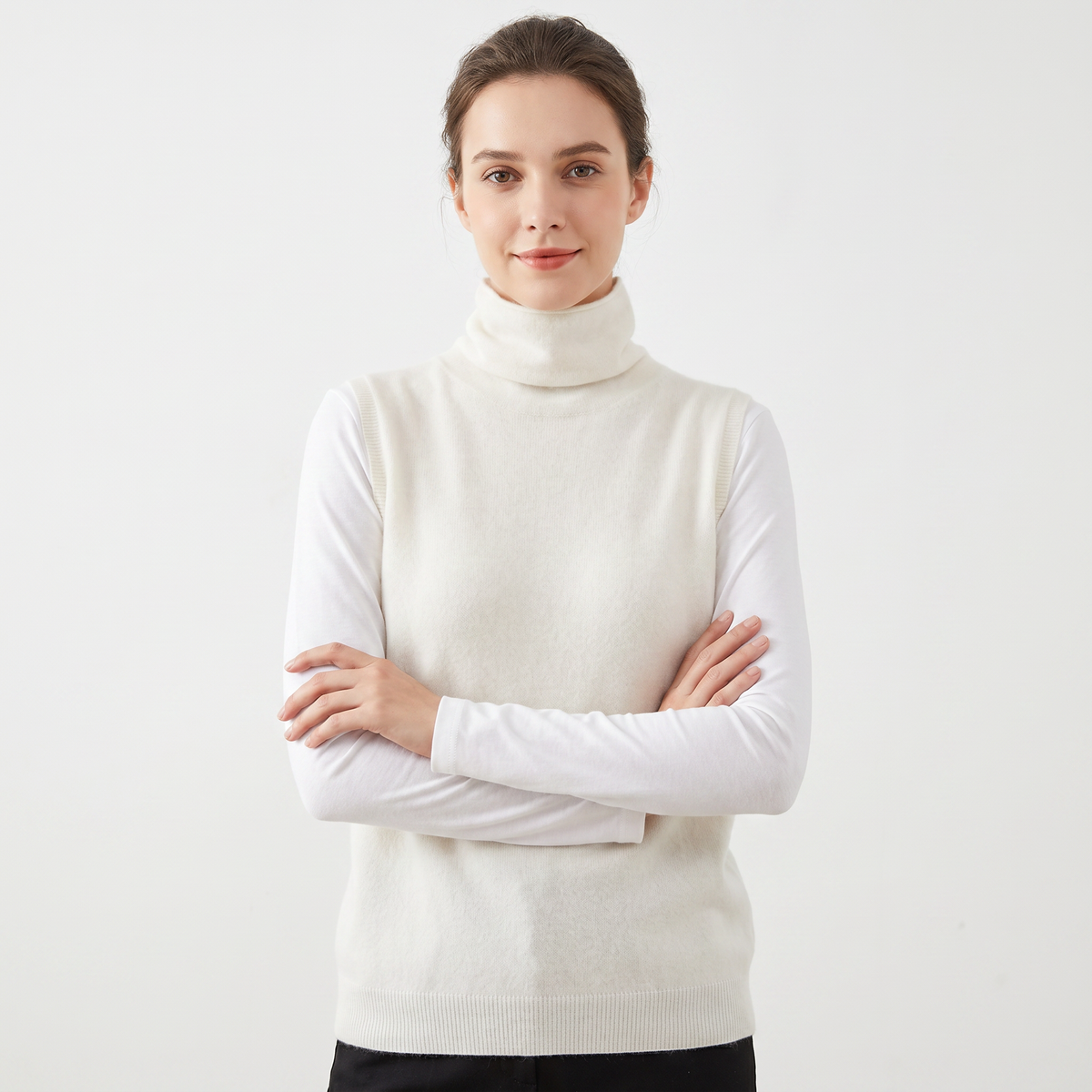 The Cecily Knit Vest — side view