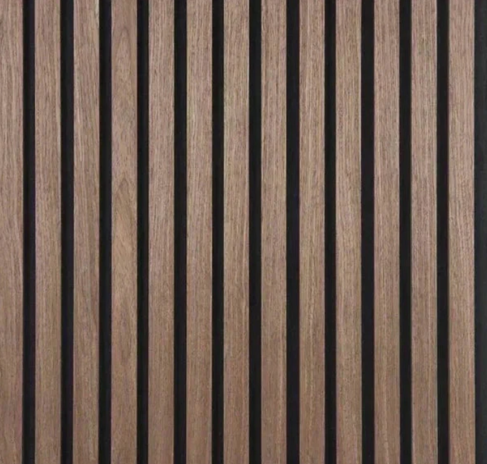 Walnut acoustic slat panel